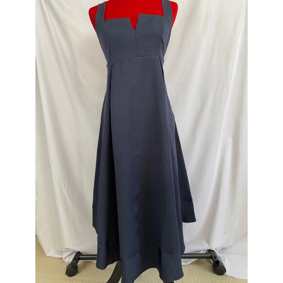 Navy Blue Women's XL Sleeveless Sundress fit and flare NWT cute! - Picture 1 of 8